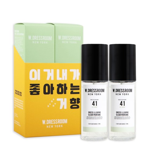 더블유드레스룸 드레스 & 리빙 클리어 퍼퓸 S2 70ml, No41 자스민트, 2개입