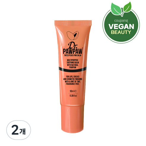 닥터포포 틴티드 피치핑크 립밤 10ml, 2개