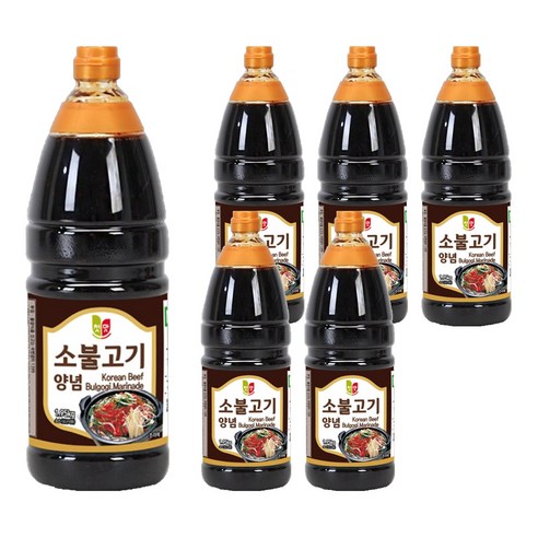 첫맛 소불고기 양념, 1.95kg, 6개