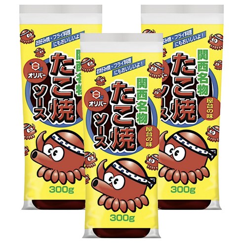 올리버 간사이 명물 타코야끼 소스, 300g, 3개