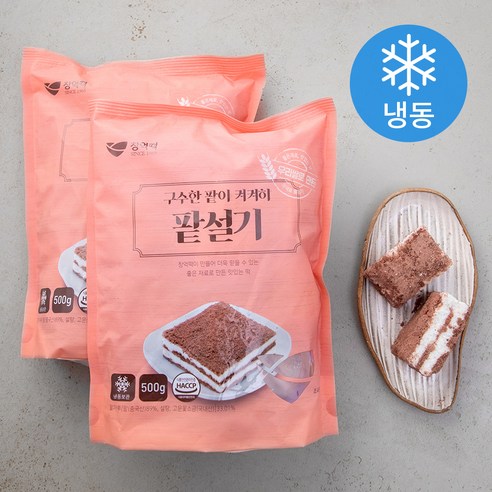 창억떡 팥설기 10입 (냉동), 500g, 4개