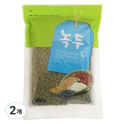 햇사래 통녹두, 450g, 2개