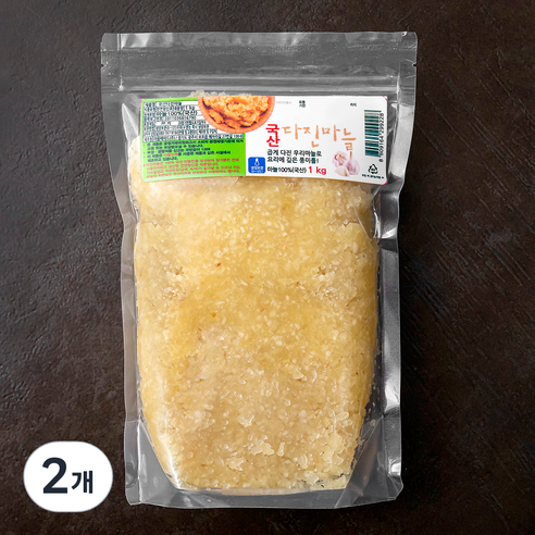 다진마늘, 1kg, 2개