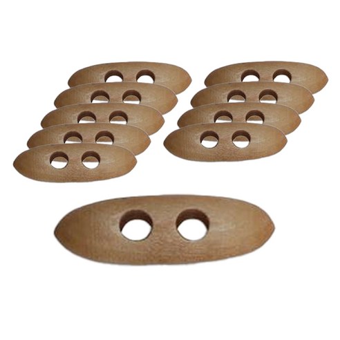 동대문단추왕 떡볶이 총알 우드 단추 40mm, 원색, 10개