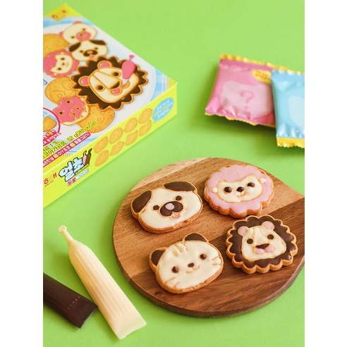 창의력과 달콤함이 만나는 시간, 얼초 동물 그리기 과자세트