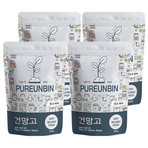 푸른빈 건망고 슬라이스, 4개, 300g