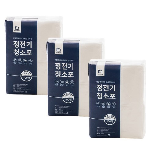 홈앤미 정전기 청소포 100매, 3개