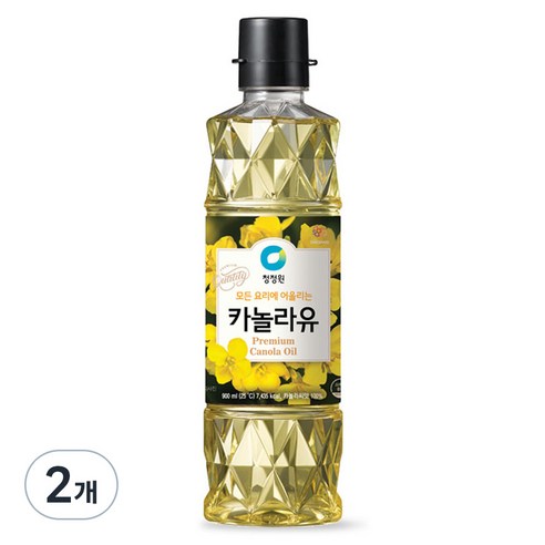 청정원 카놀라유, 900ml, 2개
