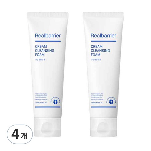 리얼베리어 크림 클렌징 폼, 120ml, 4개