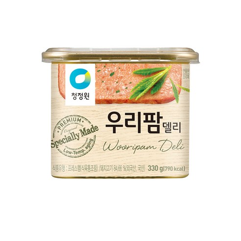 청정원 우리팜 델리 햄통조림, 330g, 1개
