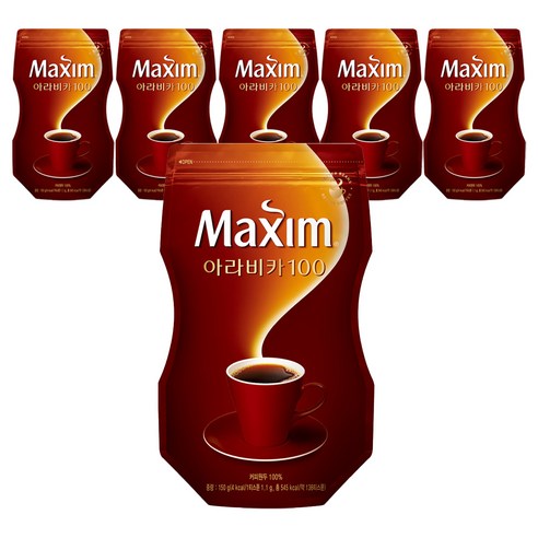 맥심 아라비카 100, 150g, 1개입, 6개