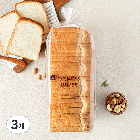 아워홈 맛있는 모닝 우유식빵, 720g, 3개
