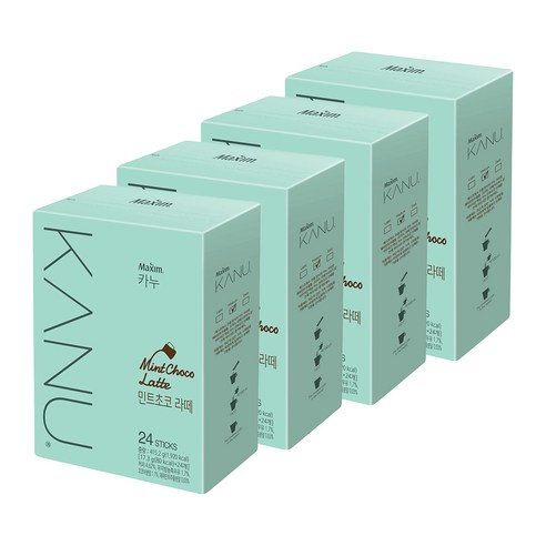 맥심 카누 민트초코 라떼, 17.3g, 24개입, 4개