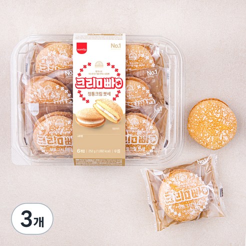 삼립 정통 크림 붓세, 42g, 6개입, 3개