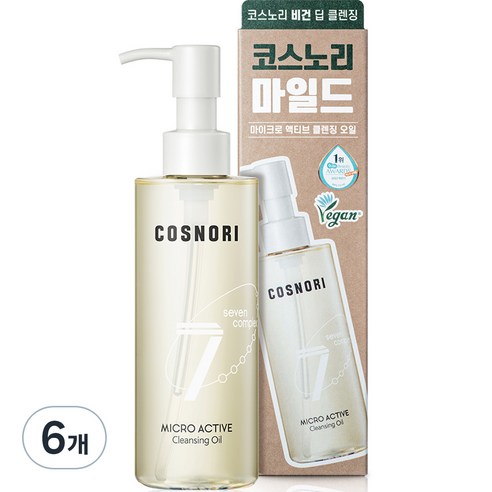 코스노리 마이크로 액티브 클렌징 오일, 6개, 200ml
