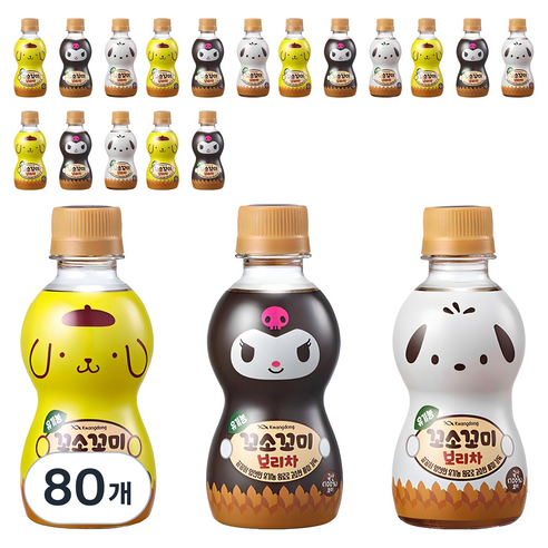 광동 유기농 꼬소꼬미 보리차 랜덤발송, 200ml, 80개