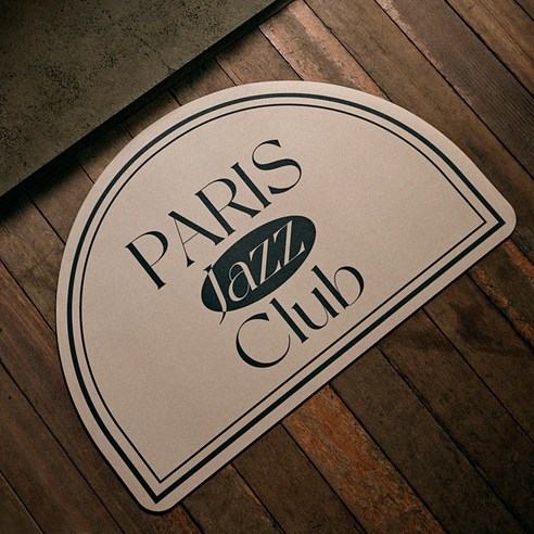 헤트라스 라텍스 물기흡수 빨아쓰는 규조토 미끄럼방지 반달형 발매트 3p, Paris Jazz Club 파리재즈클럽 [반달형], 3개