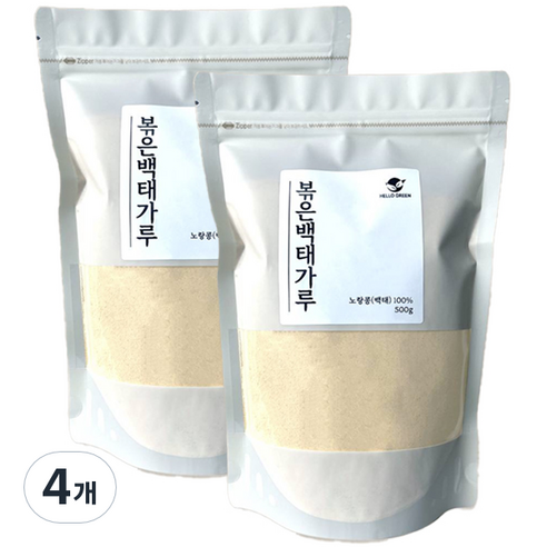 헬로우그린 국내산 볶은 백태 가루, 4개, 500g