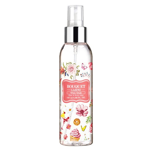 부케가르니 프래그런스드 헤어 앤 바디미스트 화이트머스크, 145ml, 1개