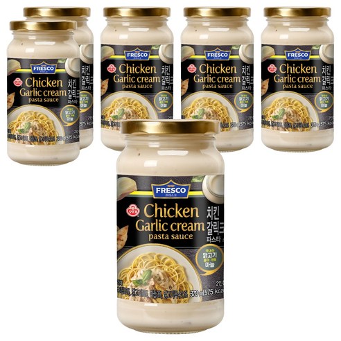 오뚜기 프레스코 파스타 소스 치킨 갈릭크림, 370g, 6개