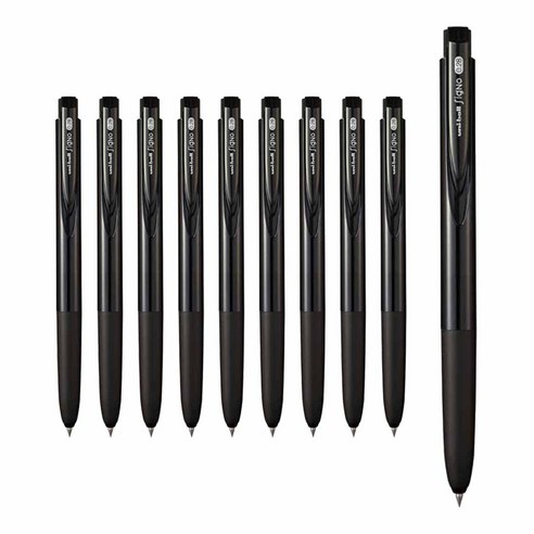 시그노 알티원 노크 젤잉크펜 UMN155 0.38mm, 블랙, 10개