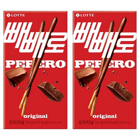 빼빼로 초코, 54g, 2개