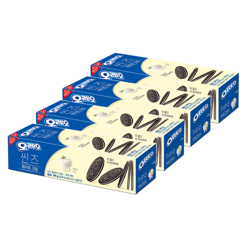 오레오 씬즈 화이트 크림, 84g, 4개