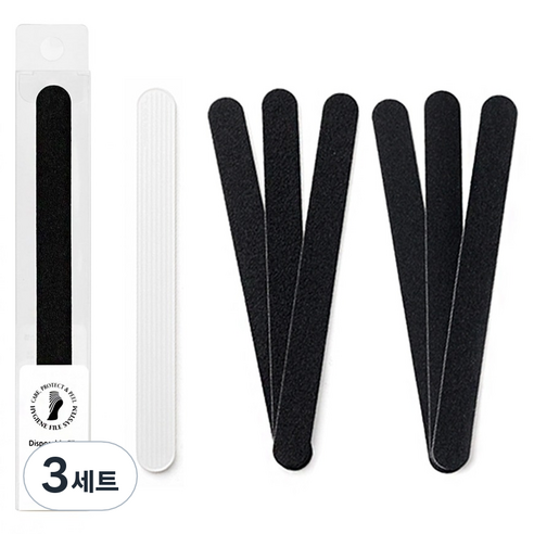 더싹 각질제거 위생 파일 시스템 일자 풋바디 2p + 100그릿 6p+ 180그릿 6p 세트, 3세트