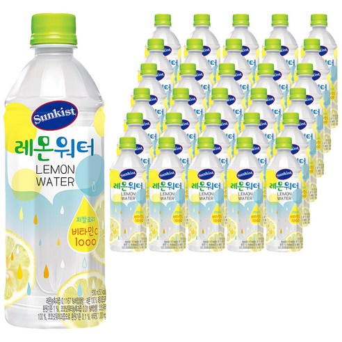 해태htb 썬키스트 레몬워터 저칼로리, 500ml, 72개