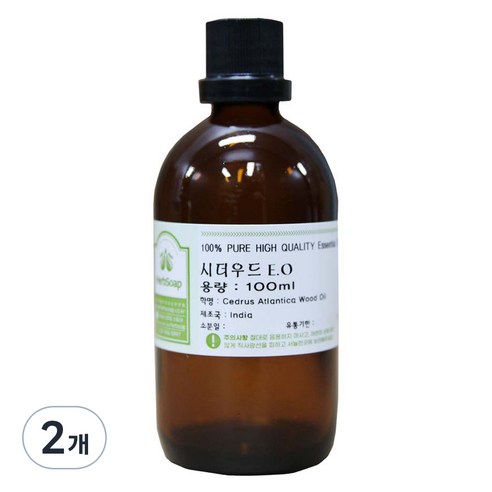 허브솝 시더우드 에센셜 오일 100ml, 2개
