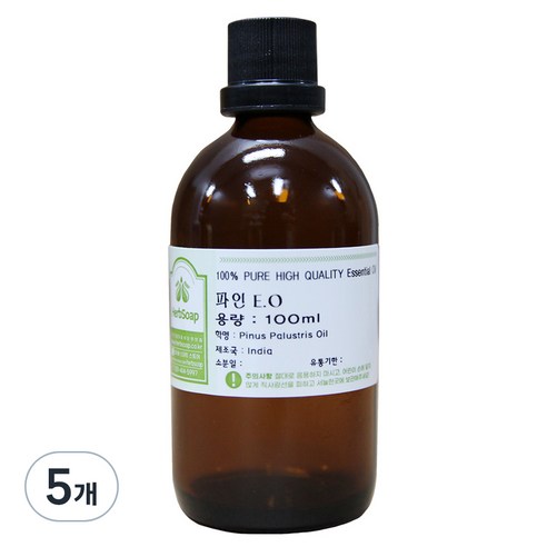 허브솝 파인 에센셜 오일 100ml, 5개