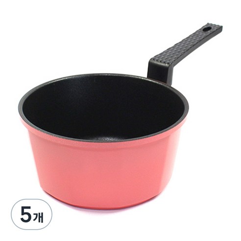 키친아트 본 소스팬 편수냄비, 핑크, 5개