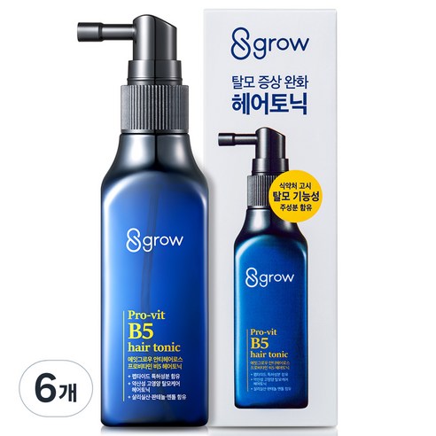 에잇그로우 프로비타민 B5 기능성 탈모 헤어토닉, 100ml, 6개