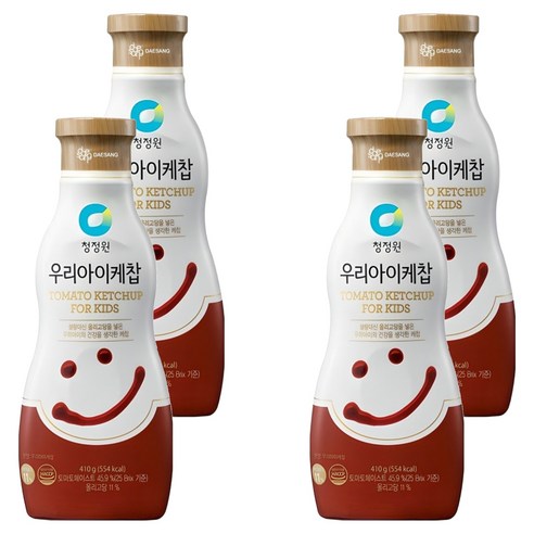 청정원 우리아이 토마토 케찹, 410g, 4개