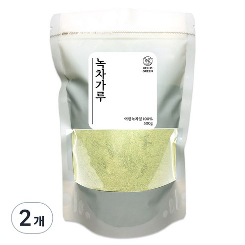 헬로우그린 녹차가루, 500g, 2개, 1개입