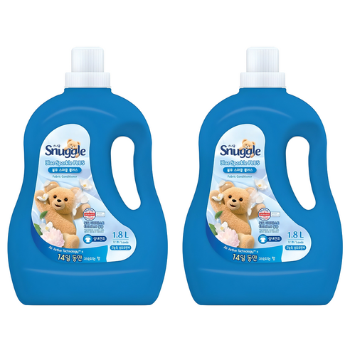 스너글 블루스파클 플러스 섬유유연제, 2개, 1.8L