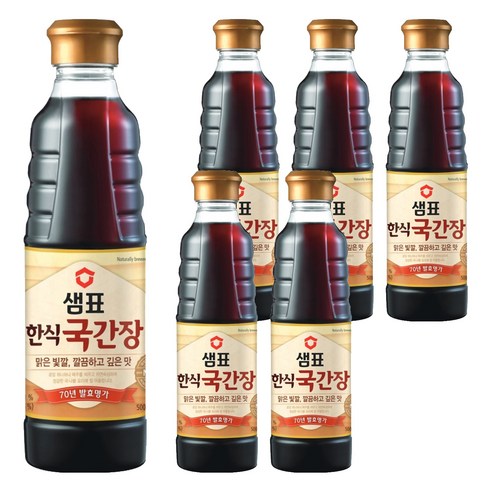 샘표 한식국간장, 500ml, 6개