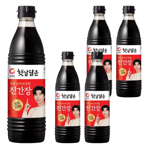 햇살담은 두번 달여 더 진한 진간장, 840ml, 5개