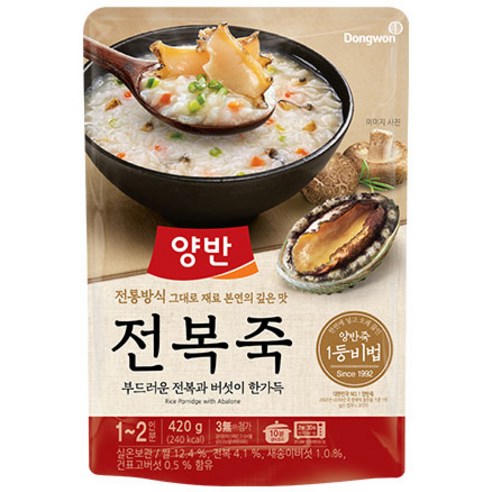 양반 전복 즉석죽, 420g, 6개