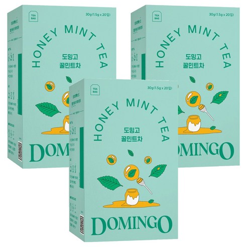 도밍고 꿀 민트차, 1.5g, 20개입, 3개