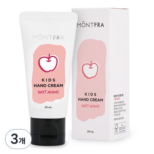 몽프라 시카버터 키즈 핸드크림 스윗메모리, 3개, 30ml