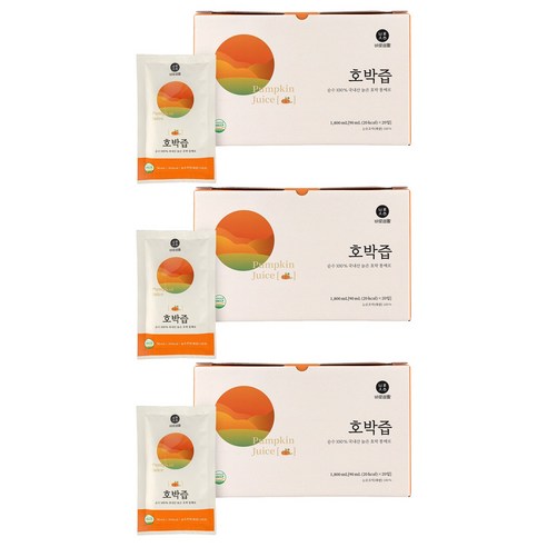바로생활 호박즙, 1.8L, 3개