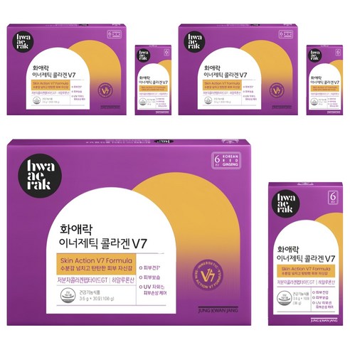 화애락 정관장 이너제틱 콜라겐 V7 30p, 108g, 3개