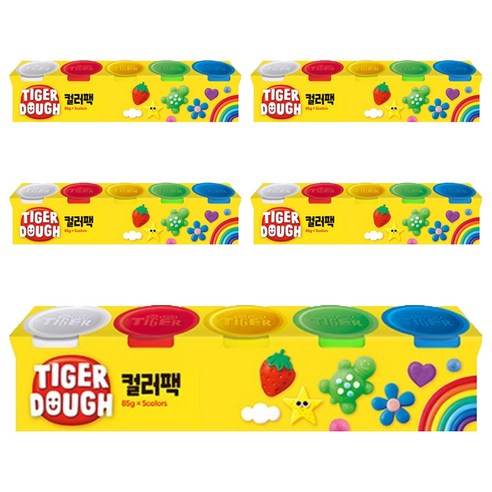 마이리틀타이거 도우 클레이 컬러팩, 5개, 혼합색상