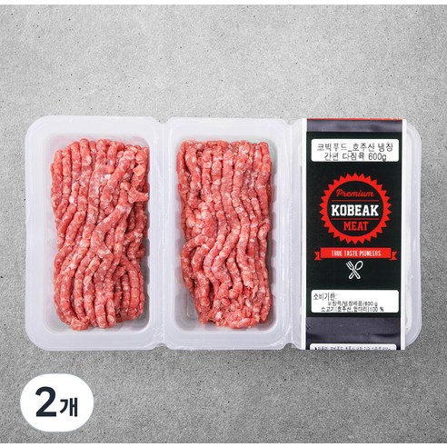 코빅푸드 호주산 냉장 간편 다짐육 소고기 (냉장), 600g, 2개