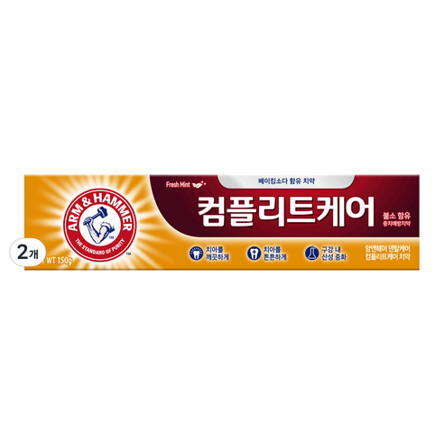 유한양행 암앤해머 컴플리트케어 치약, 100g, 6개