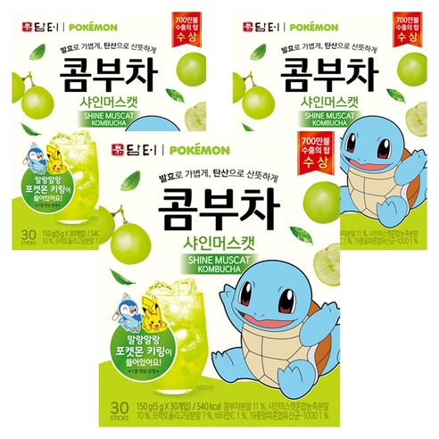 담터 포켓몬 콤부차 샤인머스캣, 5g, 30개입, 3개