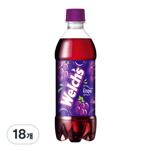 웰치 그레이프 소다, 500ml, 18개