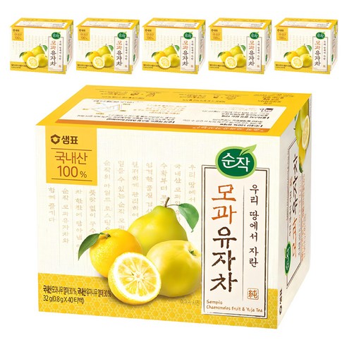 순작 모과 유자차 티백, 800mg, 40개입, 6개