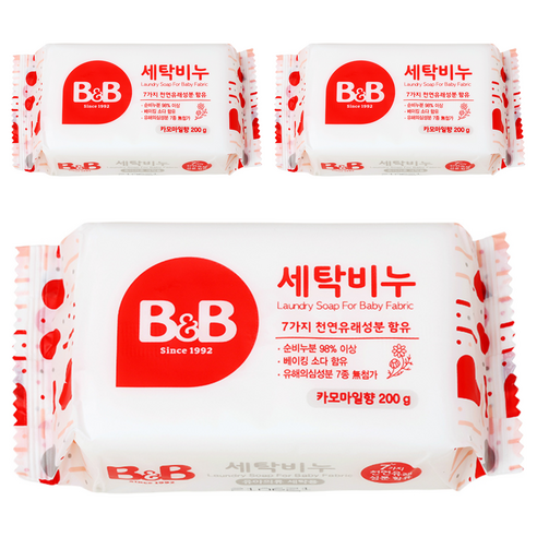 연약한 아기 피부를 위한 최고의 선택, 비앤비 유아 세탁비누 카모마일